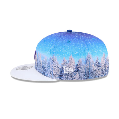 This is a Colorado Rockies Winter Photoreal Blue 9FIFTY Snapback Cap 7