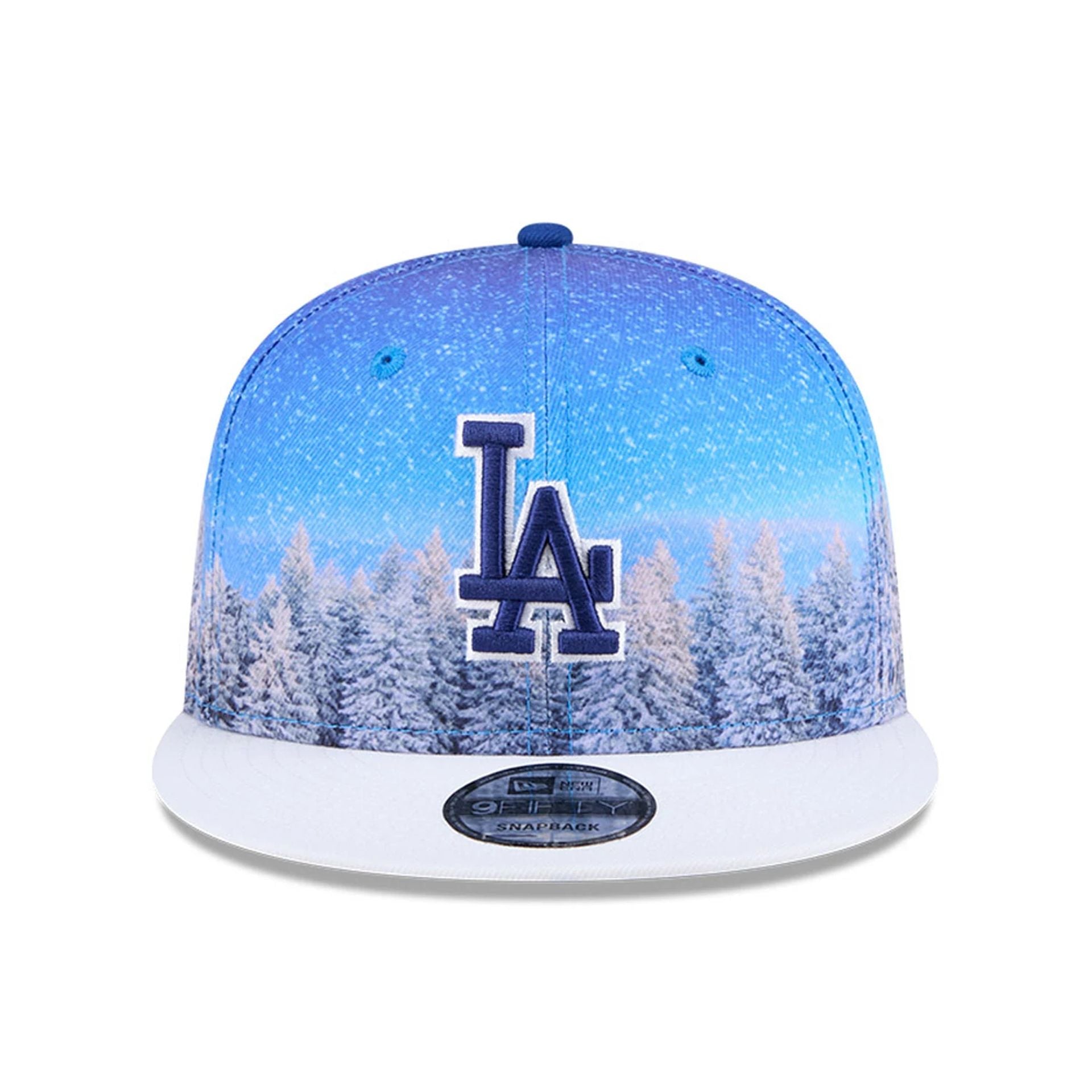 This is a LA Dodgers Winter Photoreal Blue 9FIFTY Snapback Cap 3