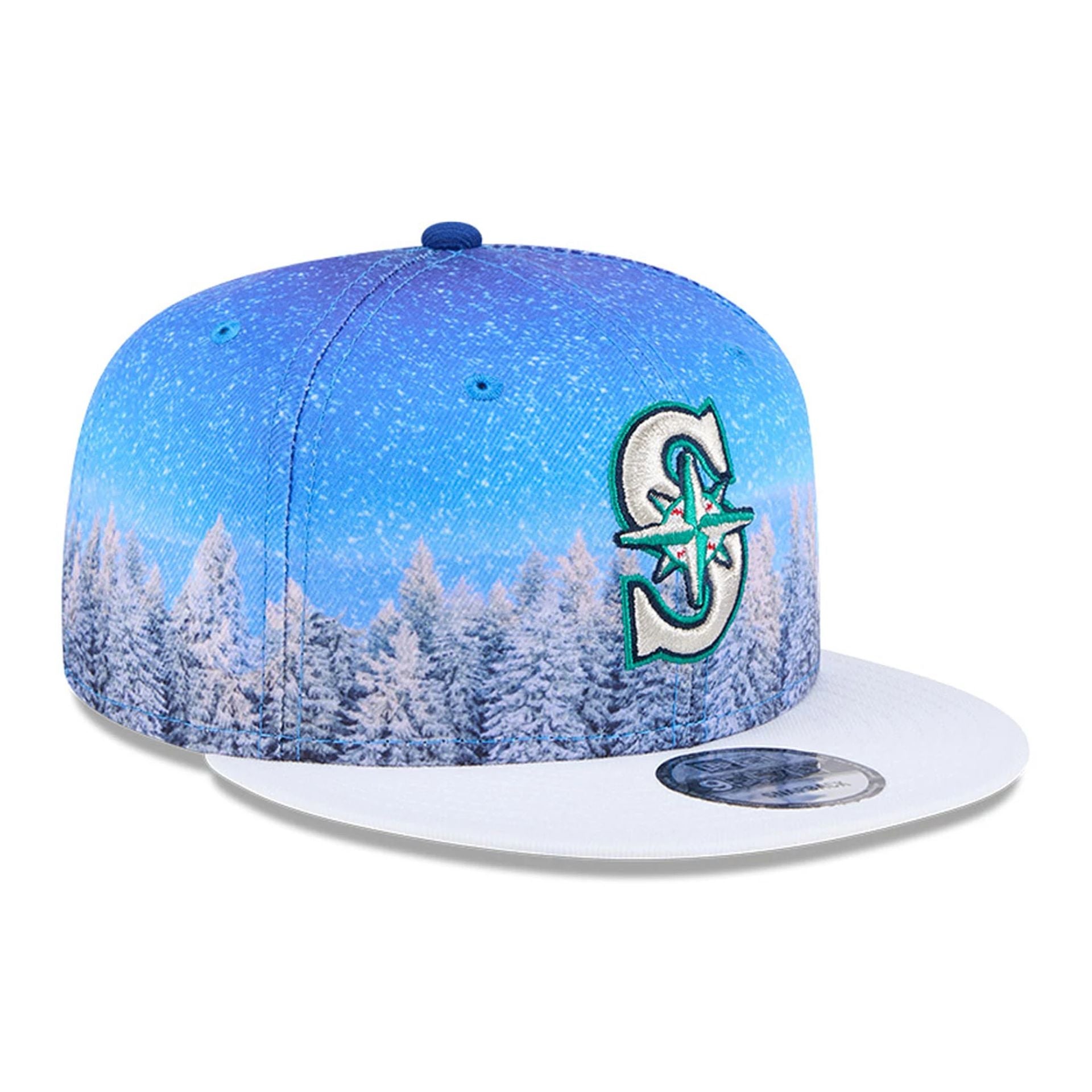 This is a Seattle Mariners Winter Photoreal Blue 9FIFTY Snapback Cap 3