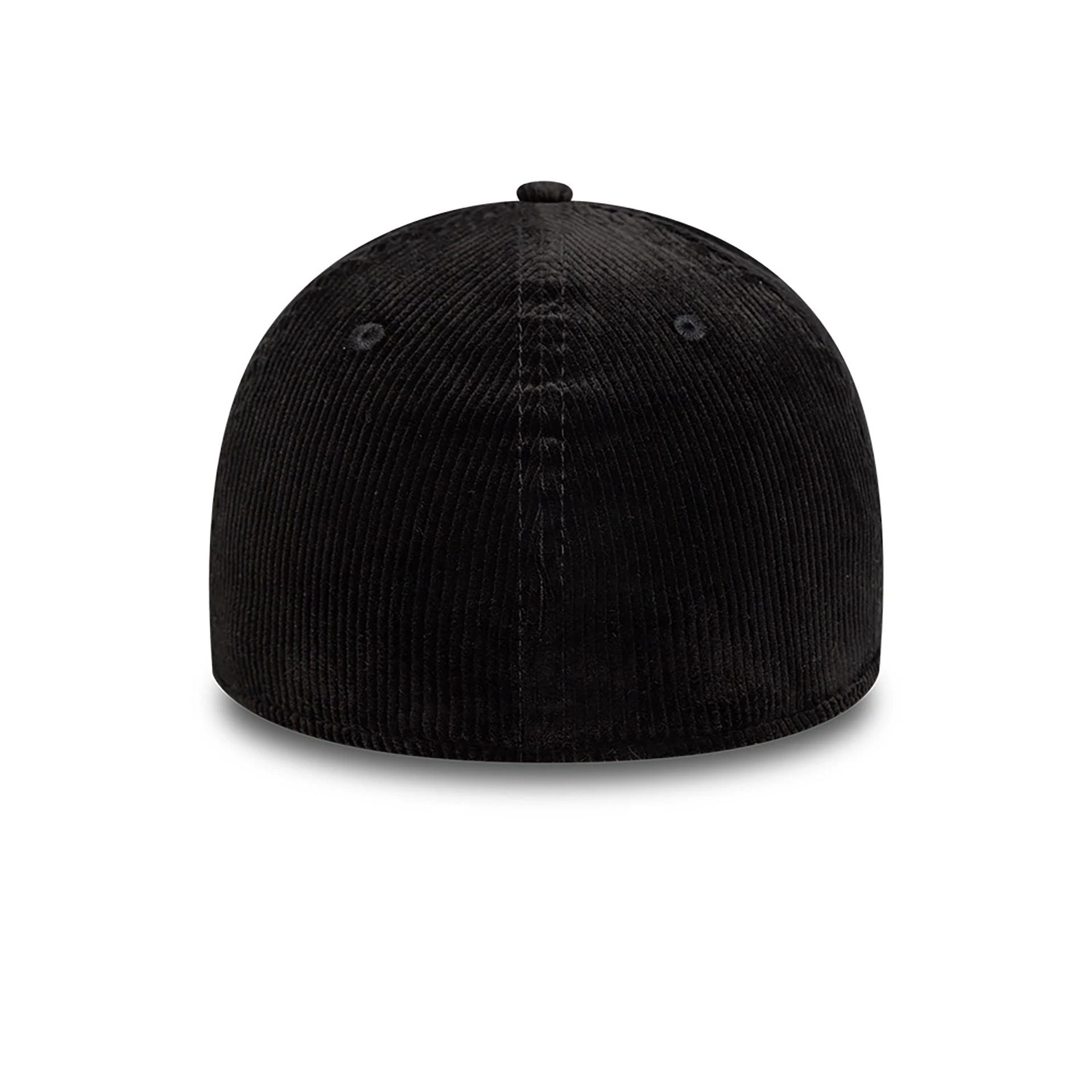 This is a New Era Cord Patch Black 39THIRTY Stretch-Fit Cap 4