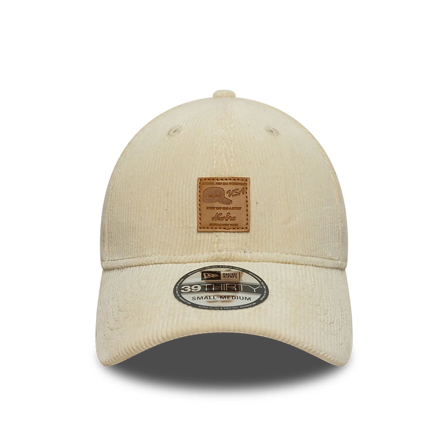 This is a New Era Cord Patch Cream 39THIRTY Stretch-Fit Cap 2