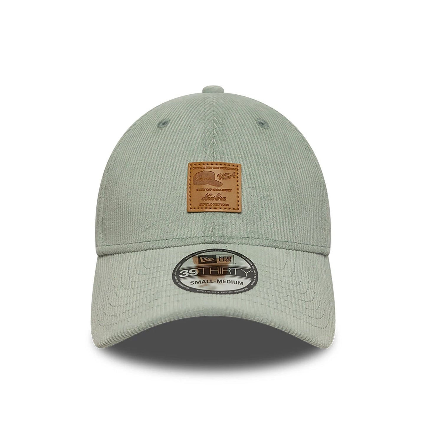 This is a New Era Cord Patch Pastel Green 39THIRTY Stretch-Fit Cap 2