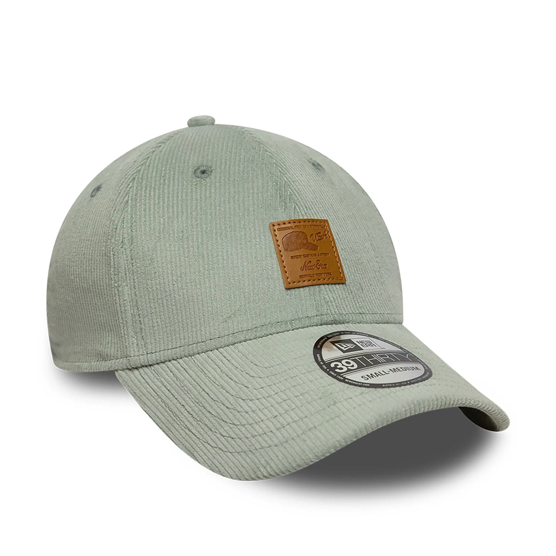 This is a New Era Cord Patch Pastel Green 39THIRTY Stretch-Fit Cap 3