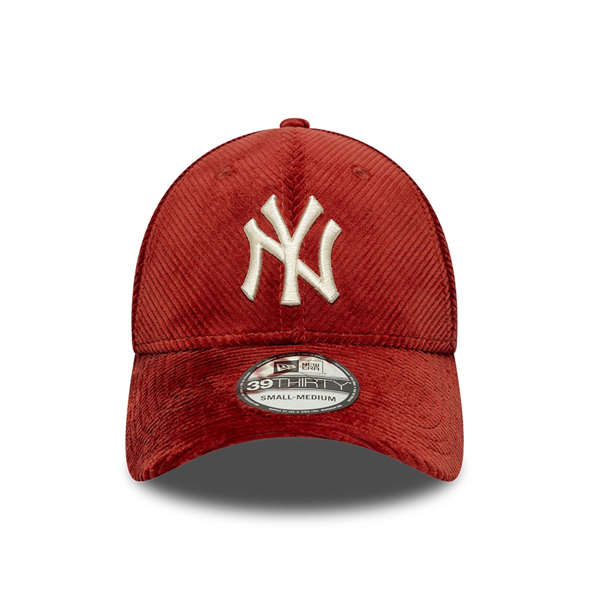 This is a New York Yankees MLB Cord Dark Red 39THIRTY Stretch Fit Cap 2