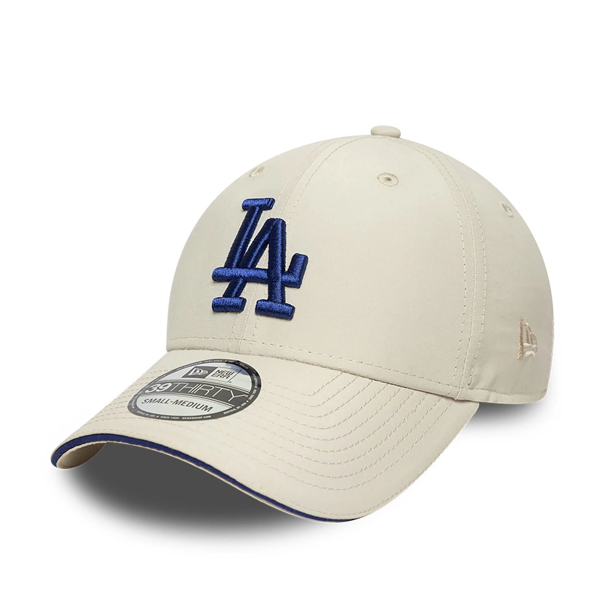 This is a LA Dodgers Team Colour Cream 39THIRTY Stretch-Fit Cap 1