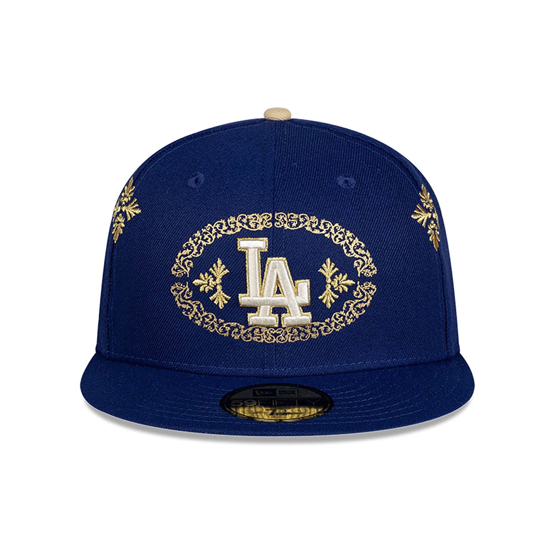 This is a LA Dodgers Charro Dark Blue 59FIFTY Fitted Cap 3