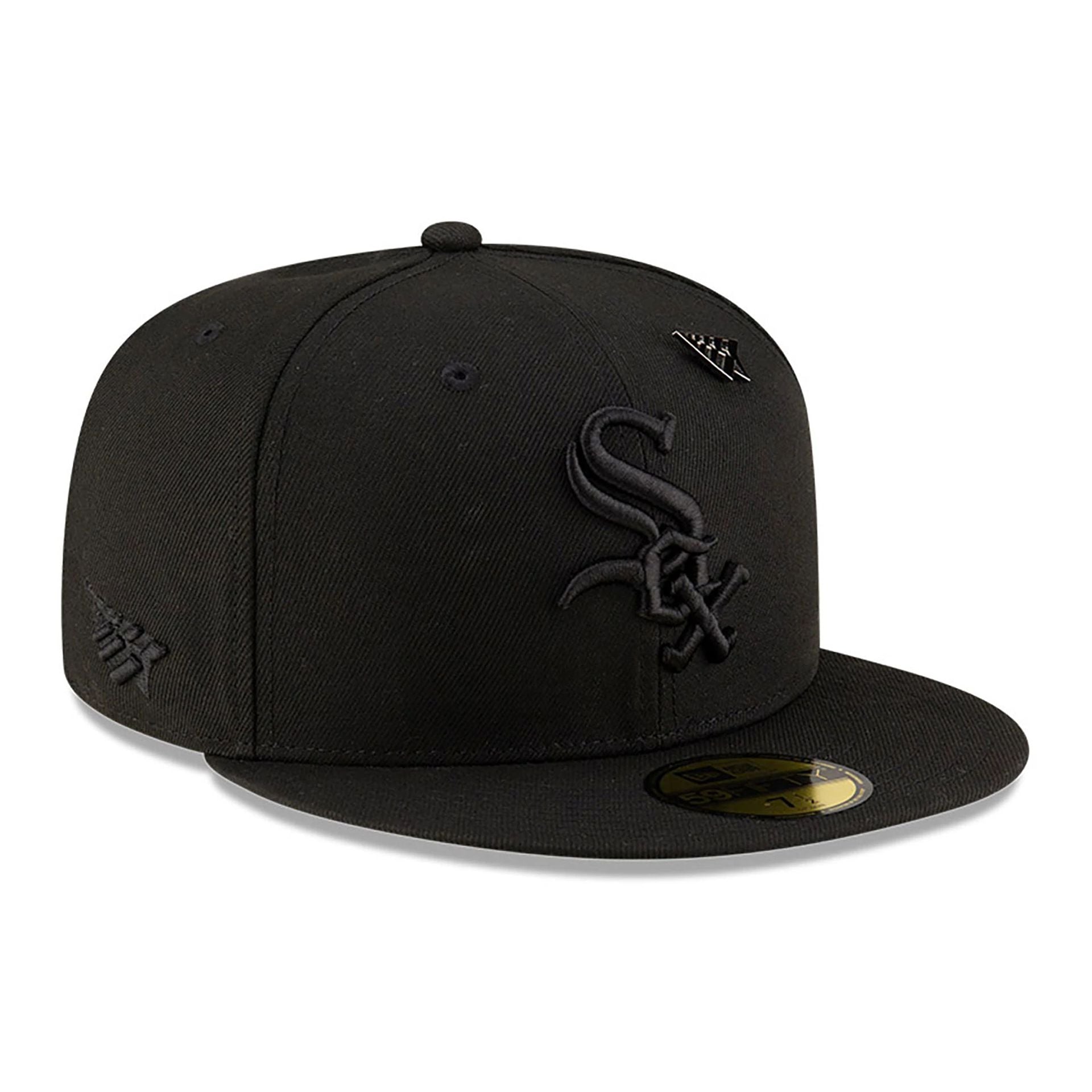 This is a Chicago White Sox Paper Planes x MLB Black 59FIFTY Fitted Cap 4