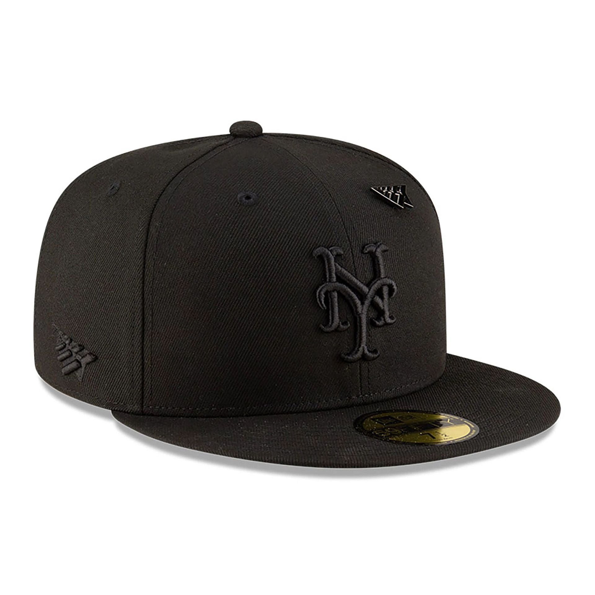 This is a New York Mets Paper Planes x MLB Black 59FIFTY Fitted Cap 4