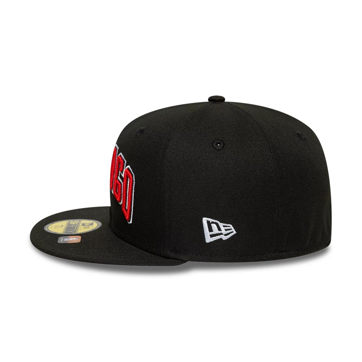 This is a Chicago Bulls NBA Statement Black 59FIFTY Fitted Cap 7