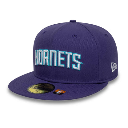 This is a Charlotte Hornets NBA Statement Purple 59FIFTY Fitted Cap 4