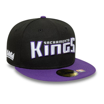 This is a Sacramento Kings NBA Statement Black 59FIFTY Fitted Cap 1