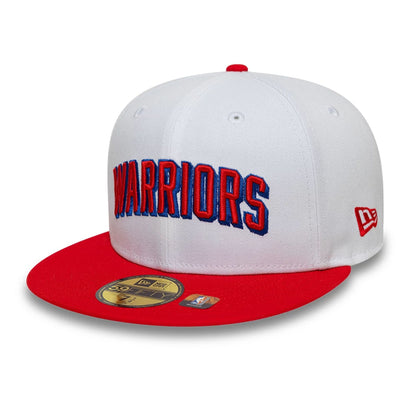 This is a Golden State Warriors NBA Classic White 59FIFTY Fitted Cap 1