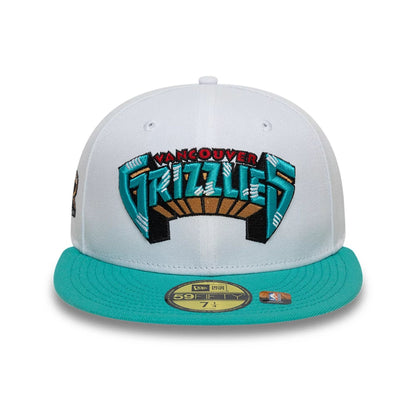 This is a Memphis Grizzlies NBA Classic White 59FIFTY Fitted Cap 3