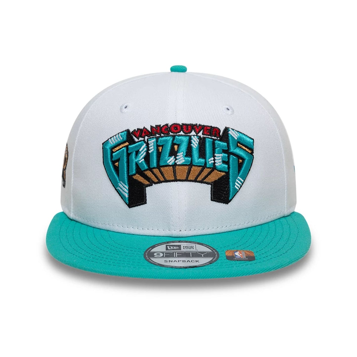 This is a Memphis Grizzlies NBA Classic White 9FIFTY Snapback Adjustable Cap 3