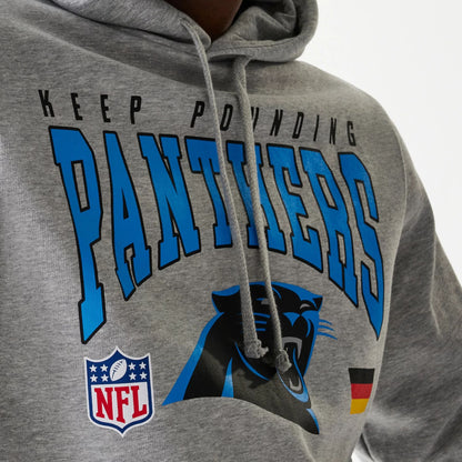 The Male model is wearing Carolina Panthers NFL Games Slogan Grey Pullover Hoodie 5