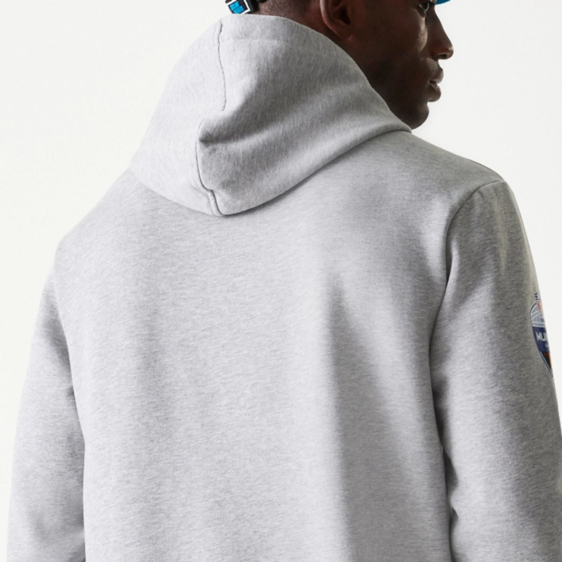 The Male model is wearing Carolina Panthers NFL Games Slogan Grey Pullover Hoodie 6