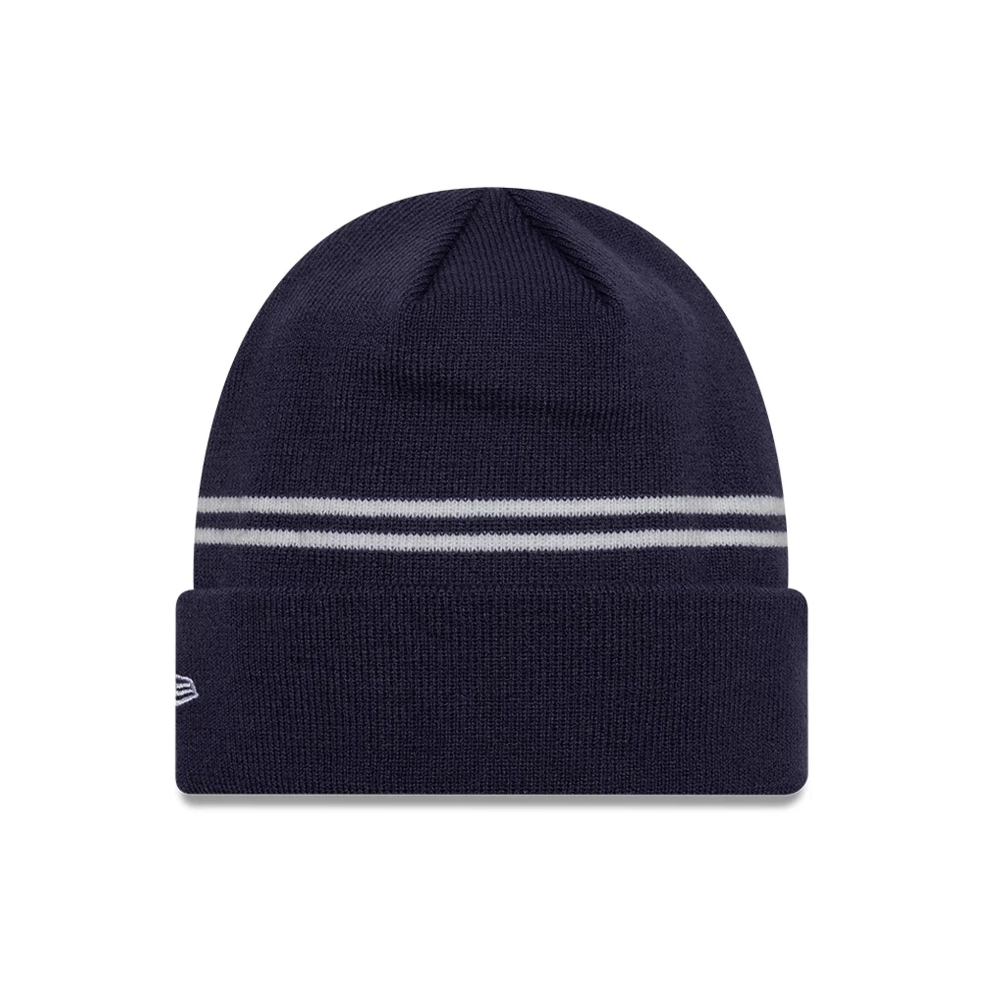 This is a Tottenham Hotspur FC Tottenham Flagged Navy Cuff Knit Beanie Hat 2