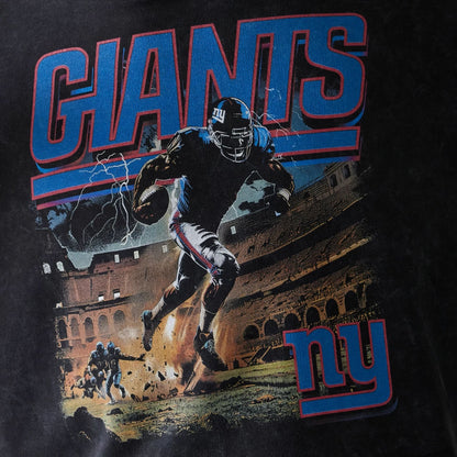 The Male model is wearing New York Giants NFL Games Premium Apparel Black Oversized Pullover Hoodie 5