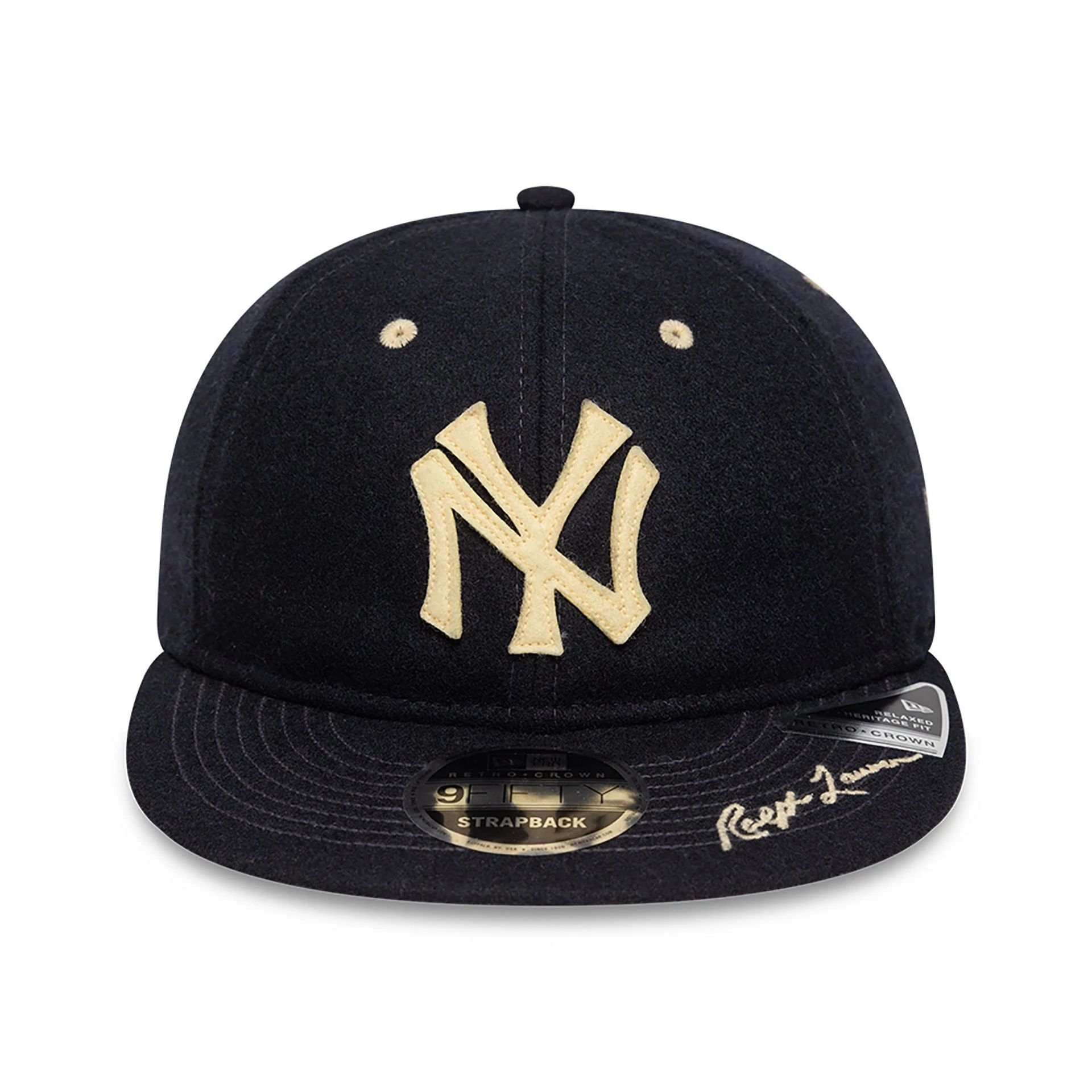 This is a Ralph Lauren x MLB New York Yankees Navy Retro Crown 9FIFTY Strapback Cap 2