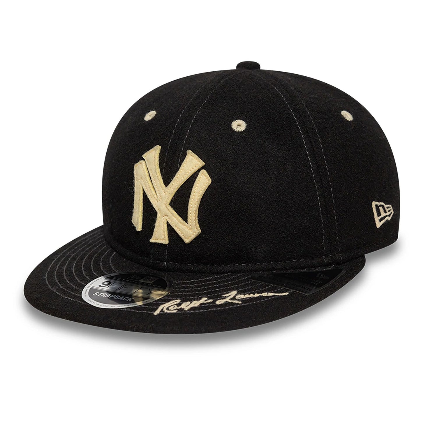 This is a Ralph Lauren x MLB New York Yankees Black Retro Crown 9FIFTY Snapback Adjustable Cap 4