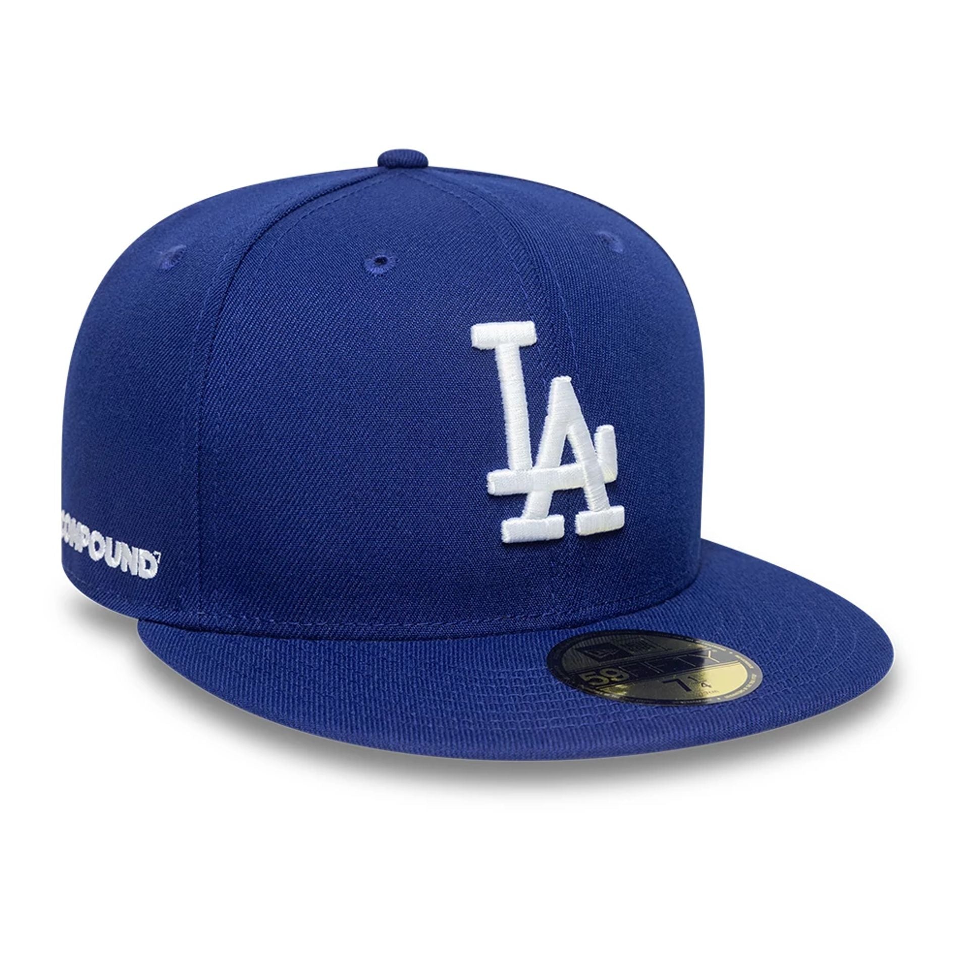 This is a LA Dodgers Compound X MLB Dark Blue 59FIFTY Fitted Cap 1