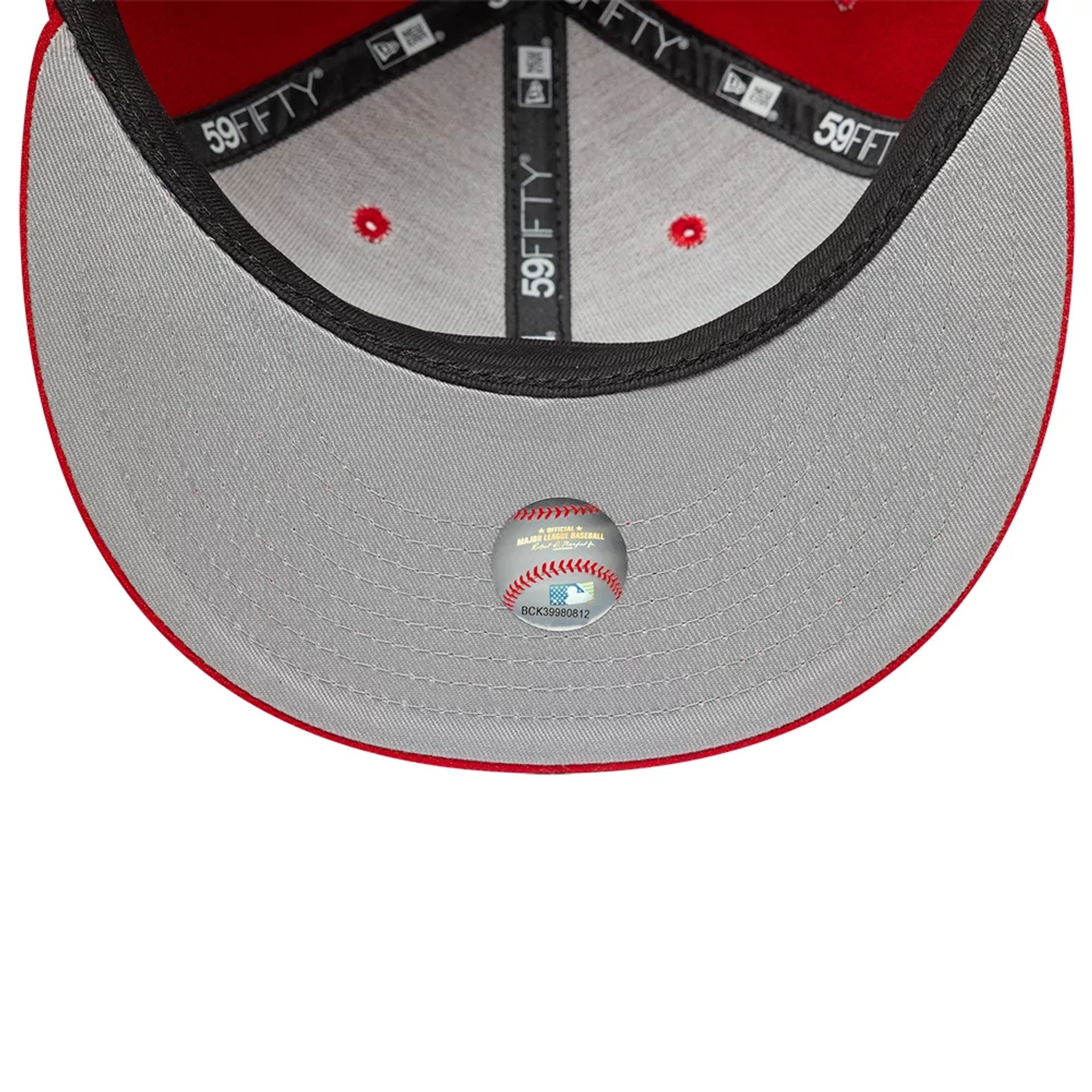 This is a LA Angels Compound X MLB Red 59FIFTY Fitted Cap 2