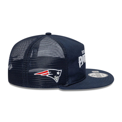 This is a New England Patriots NFL International Series Games 2024 Dark Blue Golfer Adjustable Cap 6