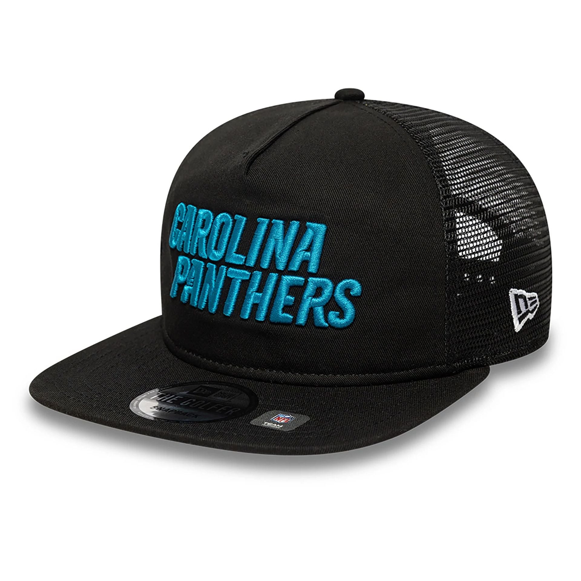 This is a Carolina Panthers NFL International Series Games 2024 Black Golfer Adjustable Cap 3