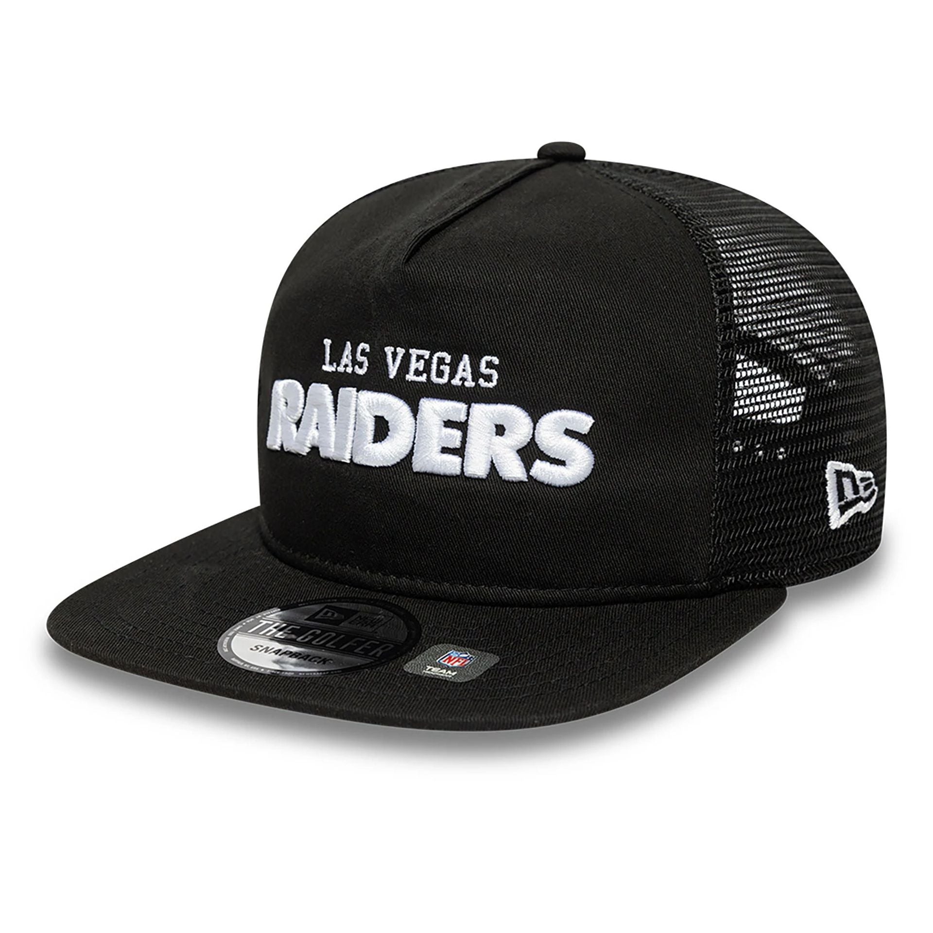 This is a Las Vegas Raiders NFL International Series Games 2024 Black Golfer Adjustable Cap 3