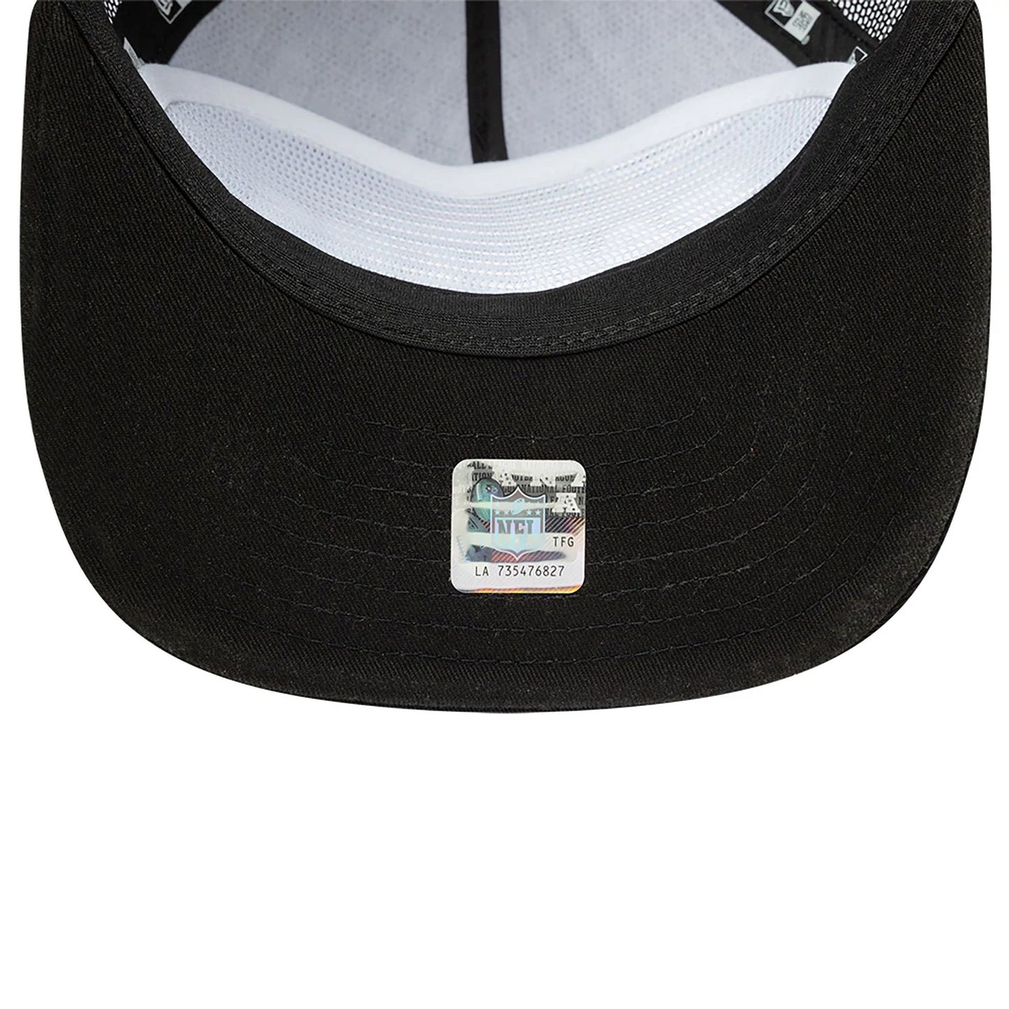 This is a Las Vegas Raiders NFL International Series Games 2024 Black Golfer Adjustable Cap 5