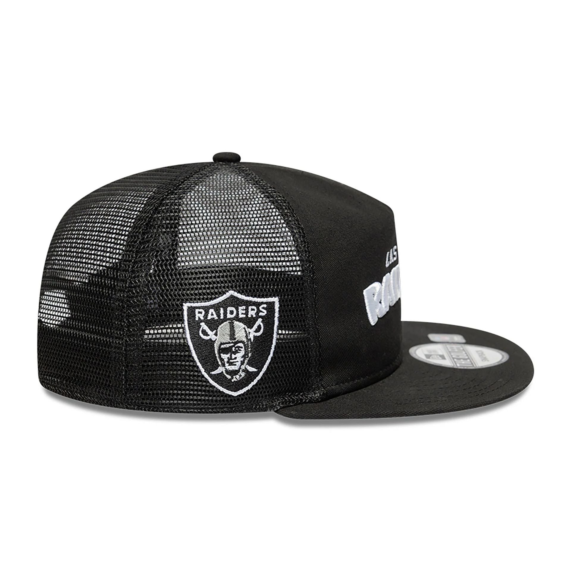 This is a Las Vegas Raiders NFL International Series Games 2024 Black Golfer Adjustable Cap 6