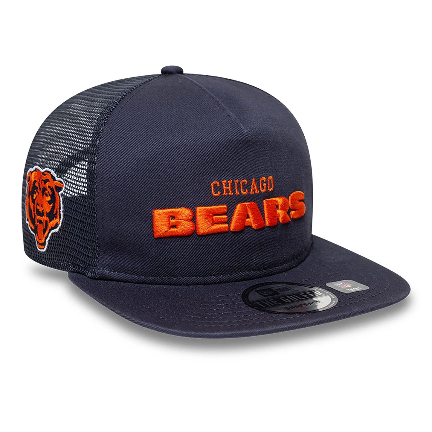 This is a Chicago Bears NFL International Series Games 2024 Navy Golfer Adjustable Cap 1