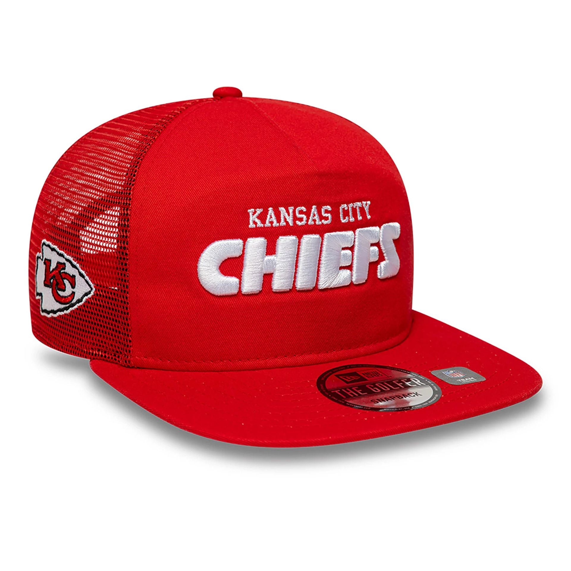 This is a Kansas City Chiefs NFL International Series Games 2024 Red Golfer Adjustable Cap 1