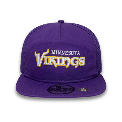 This is a Minnesota Vikings NFL International Series Games 2024 Purple Golfer Adjustable Cap 2