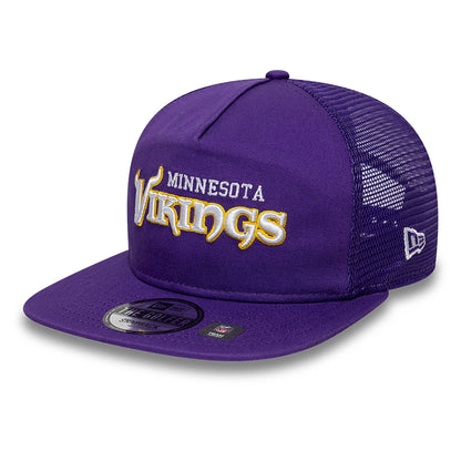 This is a Minnesota Vikings NFL International Series Games 2024 Purple Golfer Adjustable Cap 3