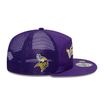 This is a Minnesota Vikings NFL International Series Games 2024 Purple Golfer Adjustable Cap 6