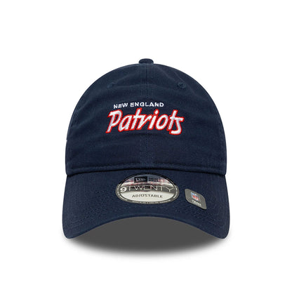 This is a New England Patriots NFL International Series Games 2024 Dark Blue 9TWENTY Adjustable Cap 3