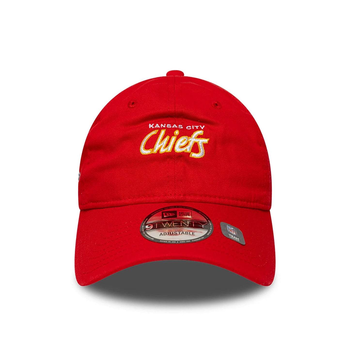 This is a Kansas City Chiefs NFL International Series Games 2024 Red 9TWENTY Adjustable Cap 2