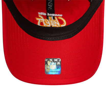 This is a Kansas City Chiefs NFL International Series Games 2024 Red 9TWENTY Adjustable Cap 4