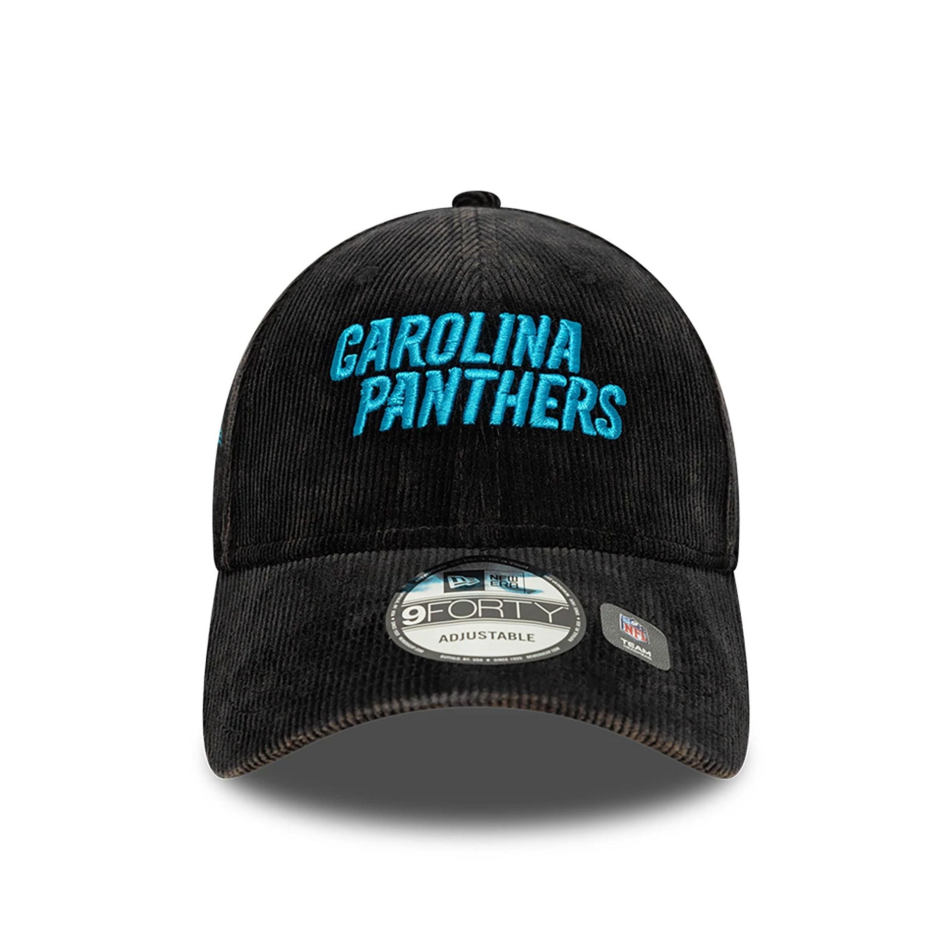 This is a Carolina Panthers NFL International Series Games 2024 Black 9FORTY Adjustable Cap 3