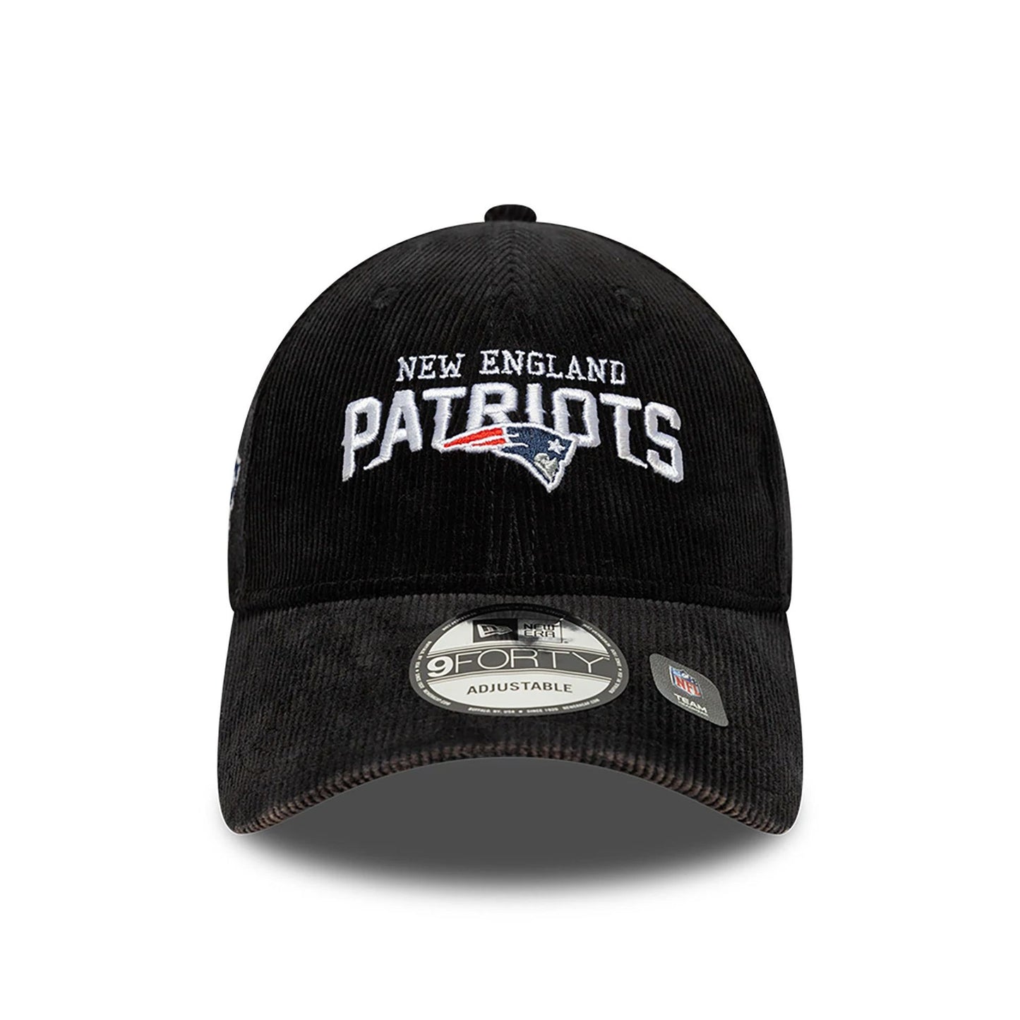 This is a New England Patriots NFL International Series Games 2024 Black 9FORTY Adjustable Cap 3