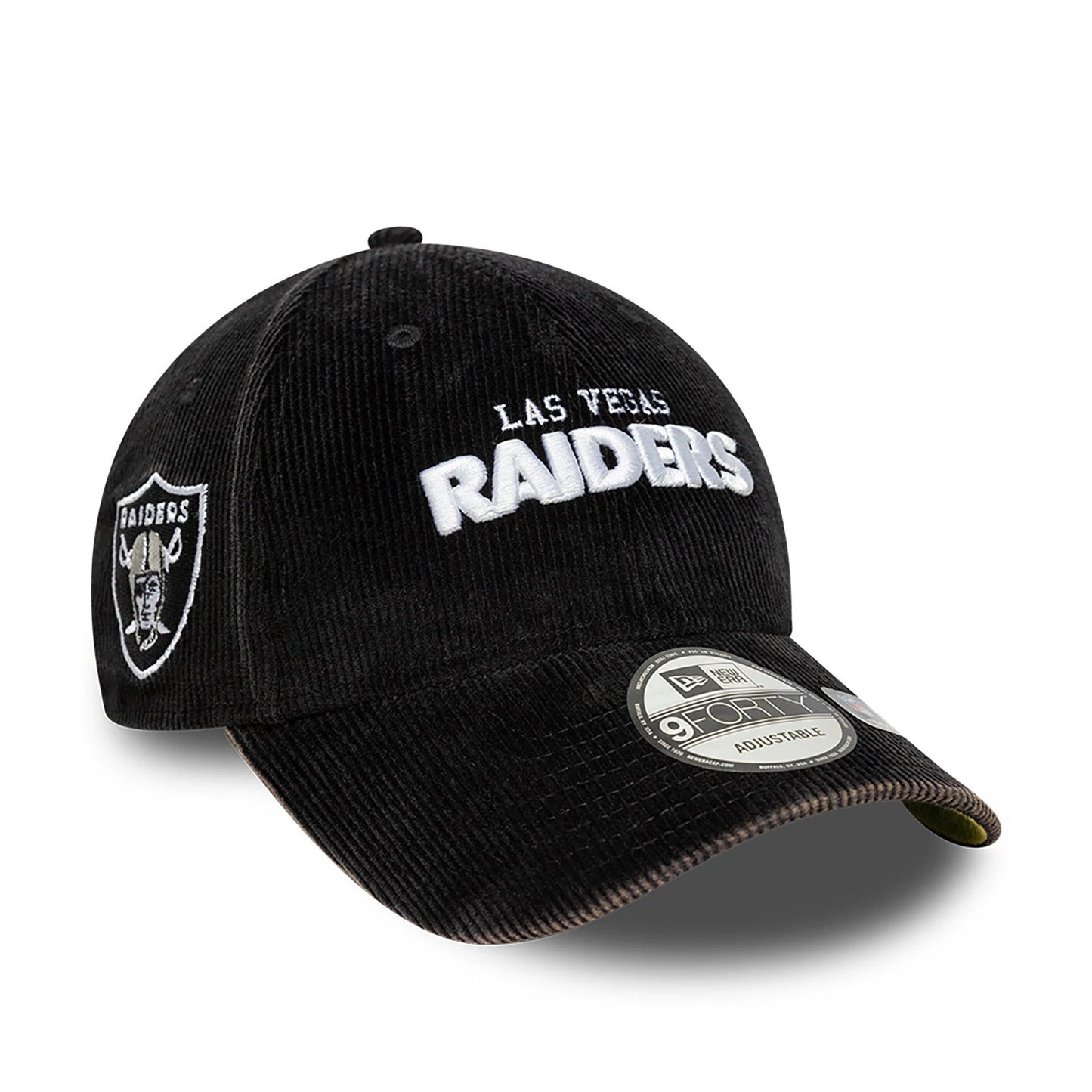 This is a Las Vegas Raiders NFL International Series Games 2024 Black 9FORTY Adjustable Cap 1