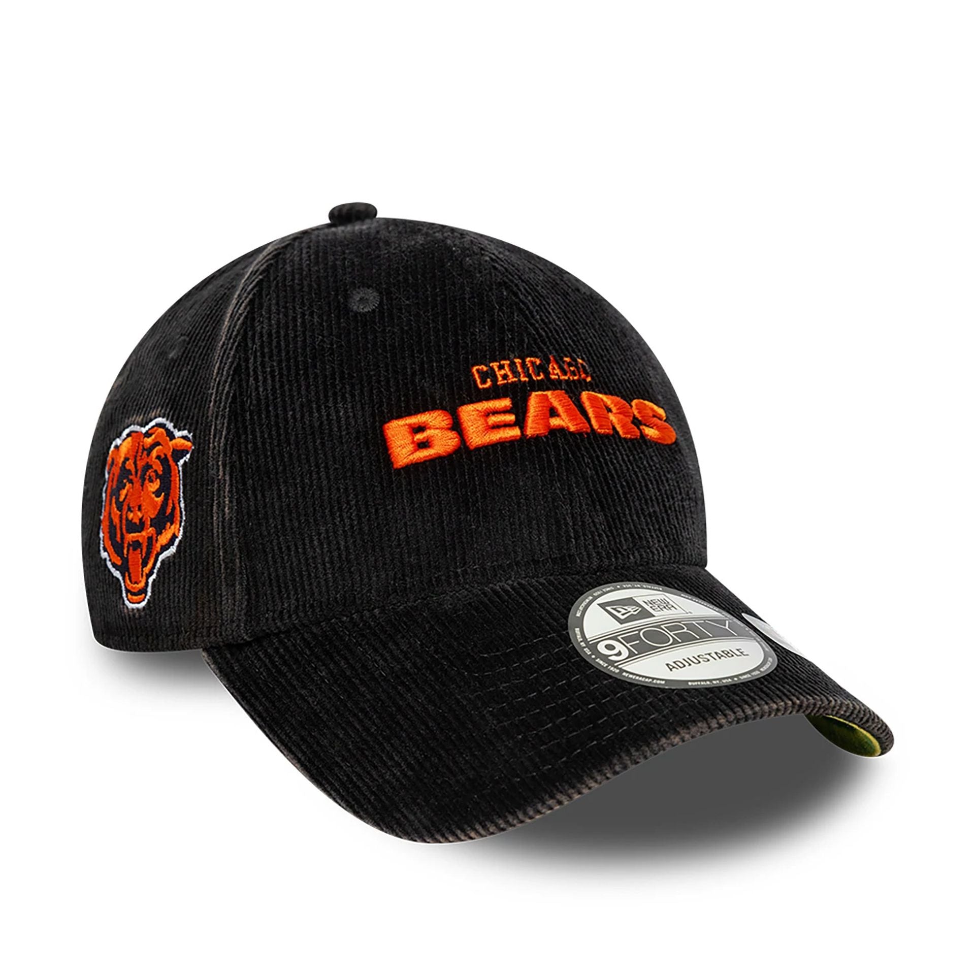 This is a Chicago Bears NFL International Series Games 2024 Black 9FORTY Adjustable Cap 1