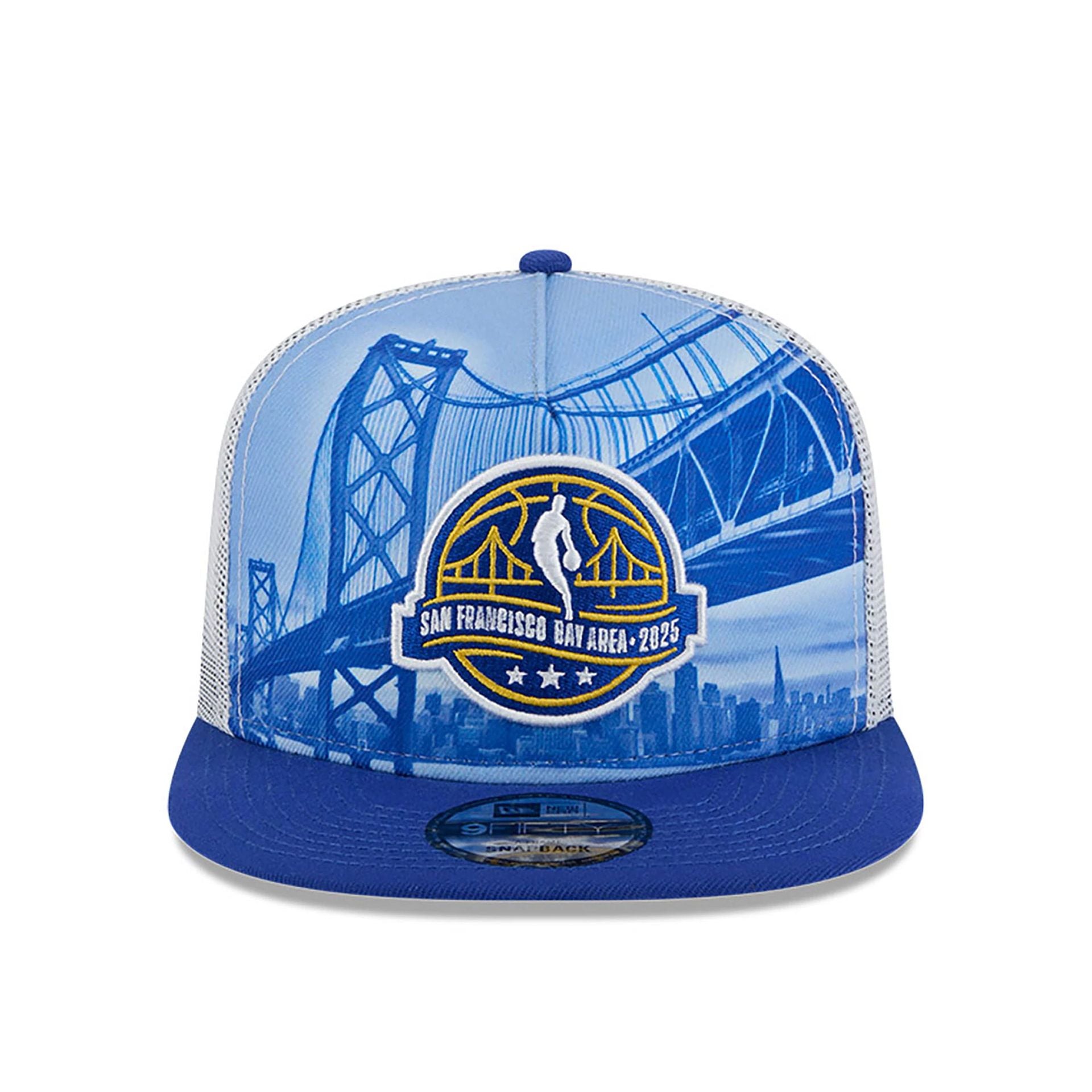 This is a NBA All Star Game 2025 Logo White 9FIFTY A-Frame Snapback Cap 3