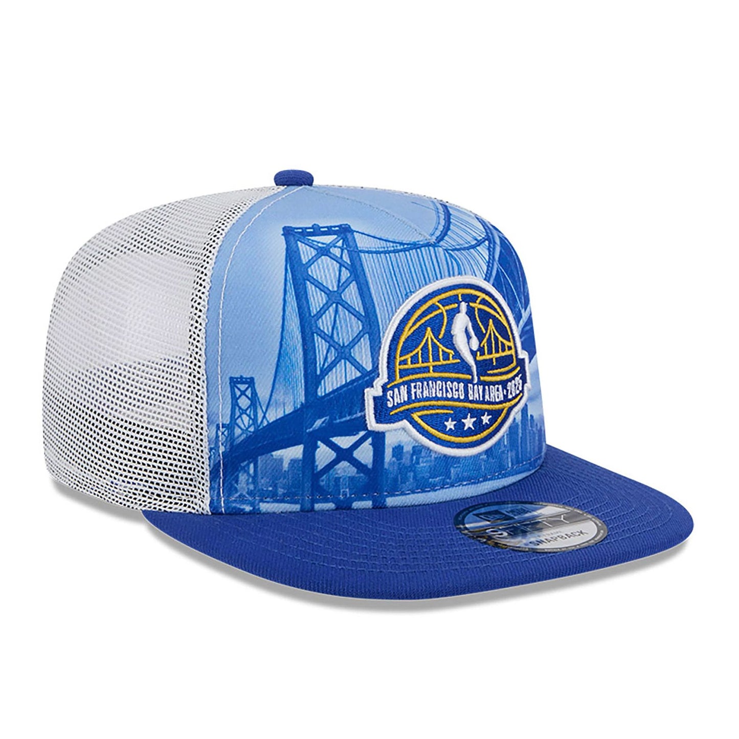 This is a NBA All Star Game 2025 Logo White 9FIFTY A-Frame Snapback Cap 4