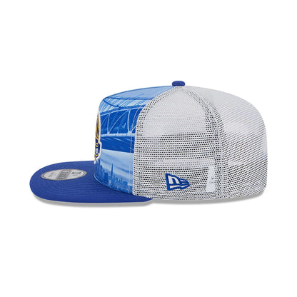 This is a NBA All Star Game 2025 Logo White 9FIFTY A-Frame Snapback Cap 7