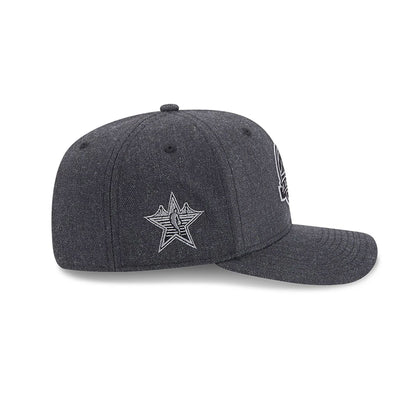 This is a NBA All Star Game 2025 Logo Grey 9SEVENTY Stretch Snap Adjustable Cap 6