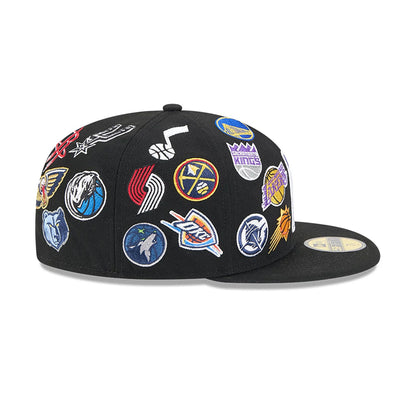 This is a NBA All Star Game 2025 Logo Black 59FIFTY Fitted Cap 6