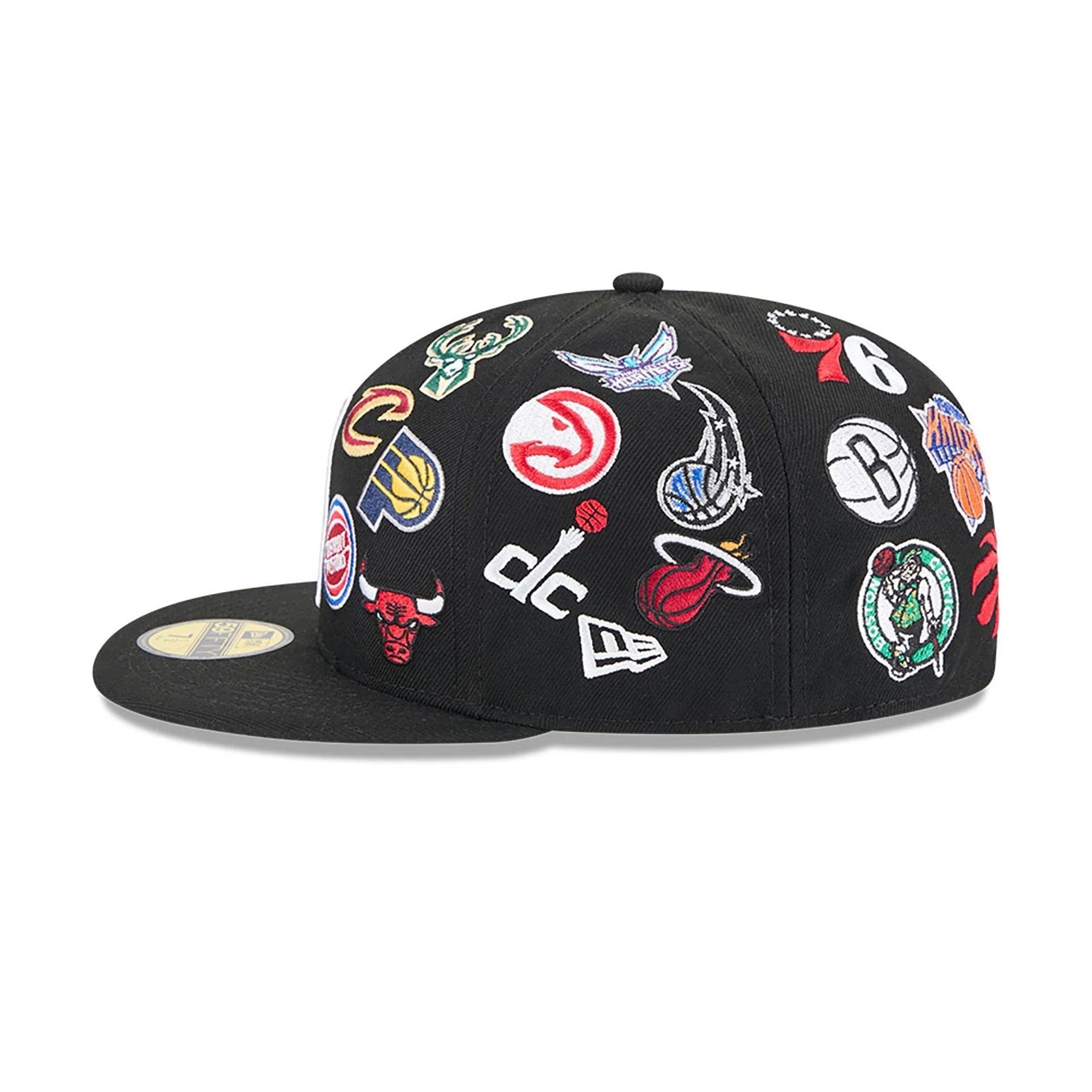 This is a NBA All Star Game 2025 Logo Black 59FIFTY Fitted Cap 7