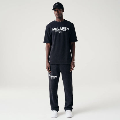 The Male model is wearing McLaren Racing Washed Pack Black Oversized T-Shirt 8